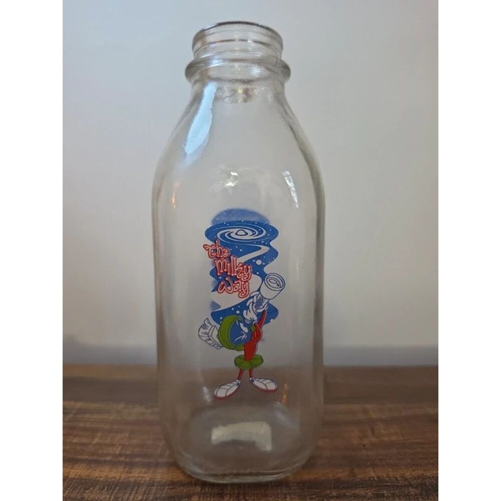 Vintage 2000 Y2K Looney Tunes Marvin Martian Milky Way Milk Bottle